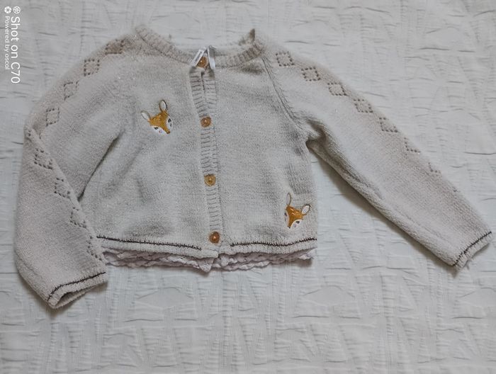 Orchestra gilet pailleté biche boutons coeur