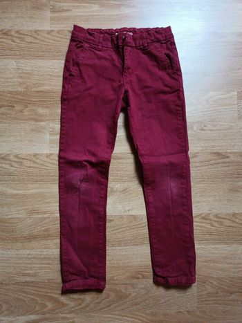 Pantalon chino rouge Tape à l'oeil 10 ans