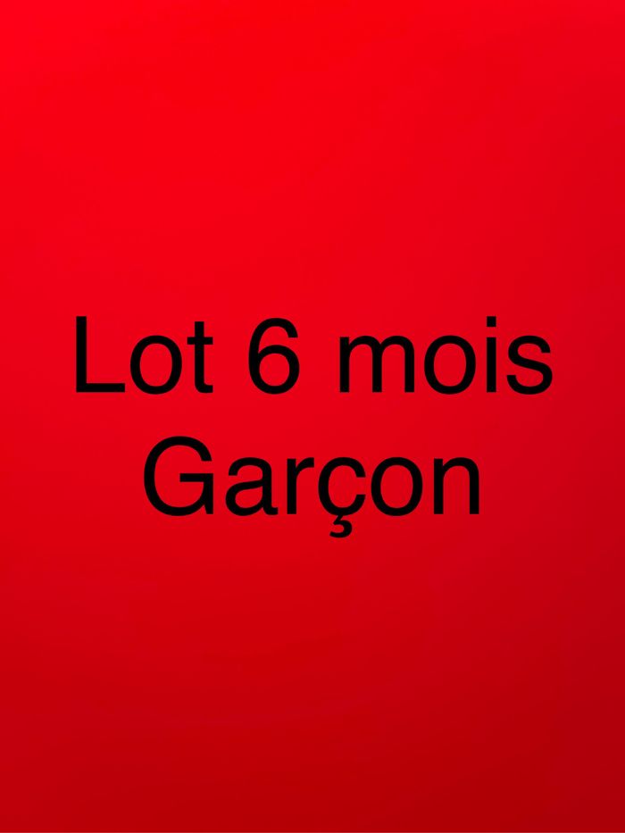 Lot 6 mois garçons