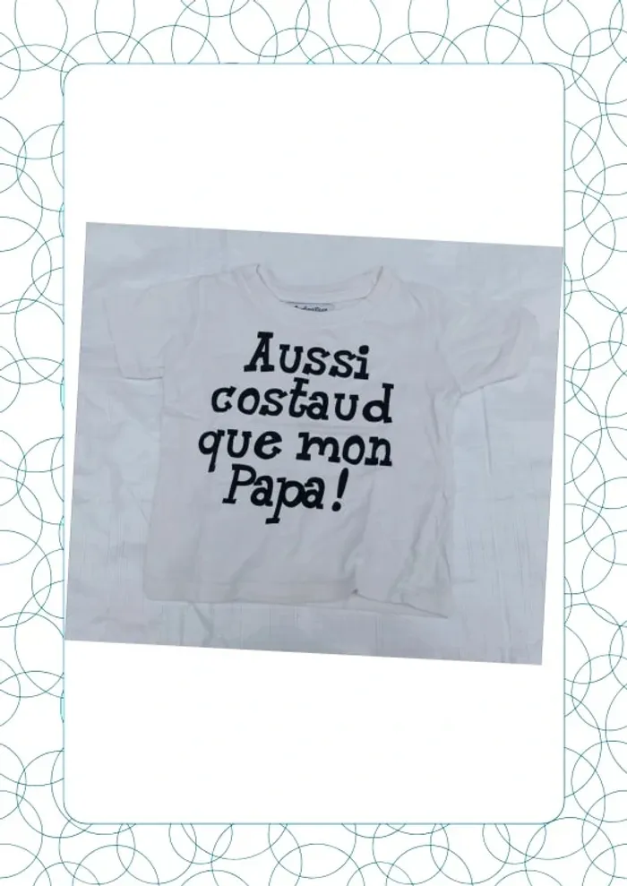 Tee shirt manches courtes 12 mois Barbouillage
