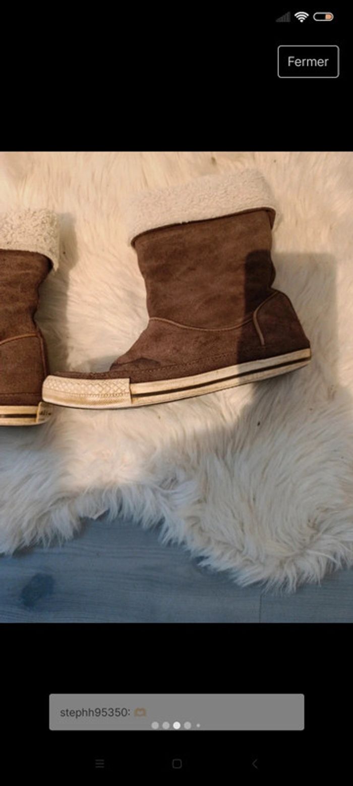 Bottines fourrées t 37.5 marque converse - photo numéro 3