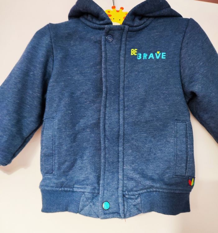 Sweat zippé chaud 12 mois