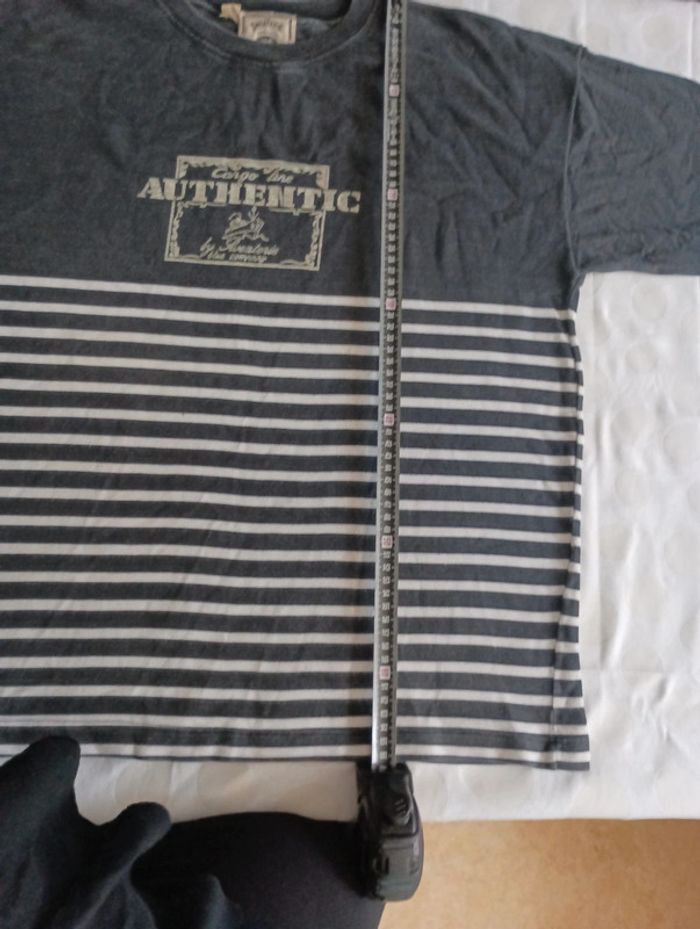 Tee shirt manches courtes marinière femme La Sweaterie Comptoir des cotons taille XL rétro vintage - photo numéro 9