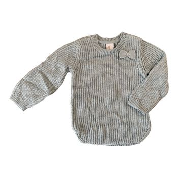 H&M Pull vert pailleté avec noeud Taille 9/12 mois