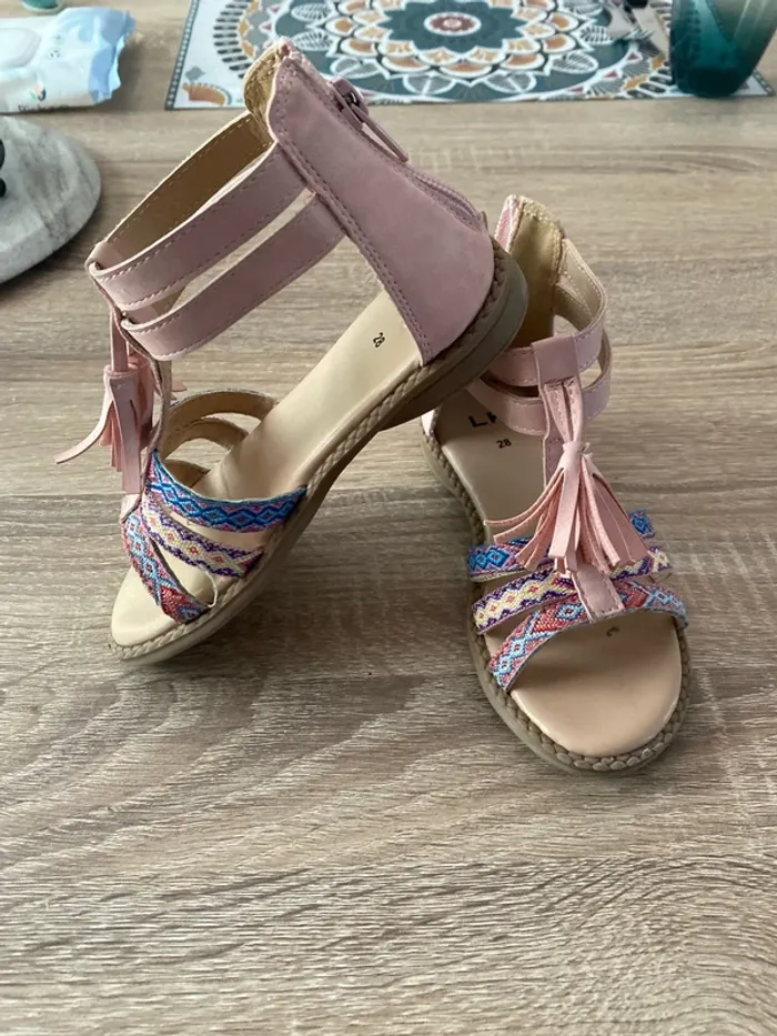 Sandales fille 28 La Halle rose