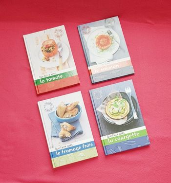📚 4 livres "Que faire avec.... La tomate, Le saumon, Le fromage frais, Le courgette - Thomas Felle