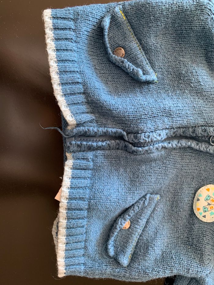 Lot 2 gilets chauds 3 mois Sergent Major & Obaïbi - photo numéro 4