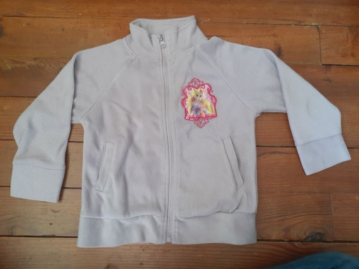 Veste polaire rose clair motif Princesse