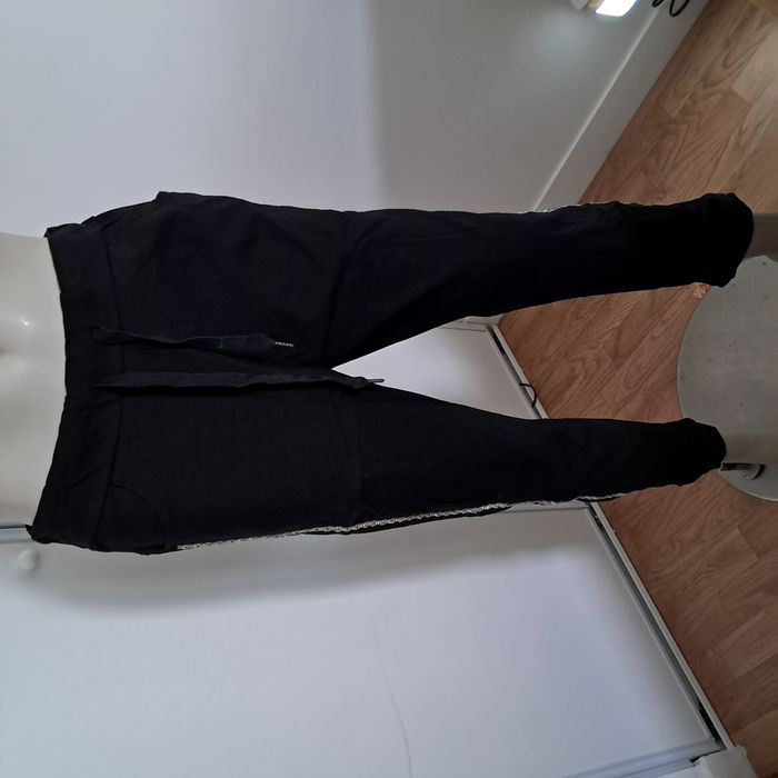 Pantajogg Noir avec bandes argentées sur les cotés Made in Italy Taille unique - photo numéro 2