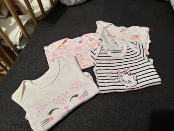 Lot de 4 body 3 mois manches longues