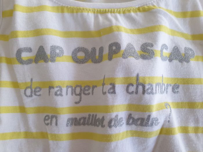 Débardeur rayé jaune et blanc - 3A - Z - photo numéro 4