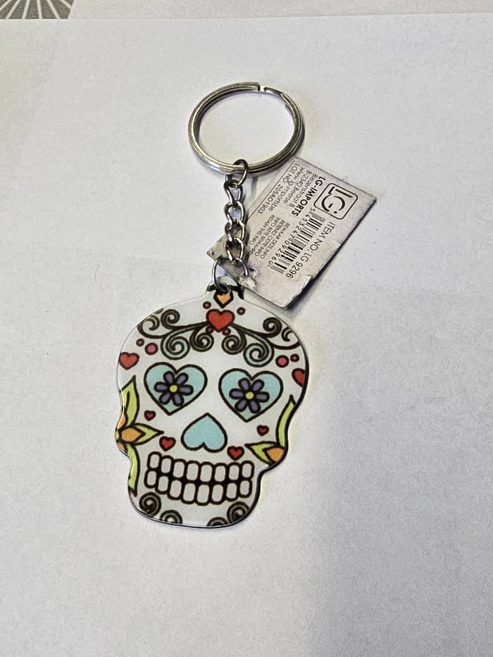 Porte clés tête de mort mexicaine