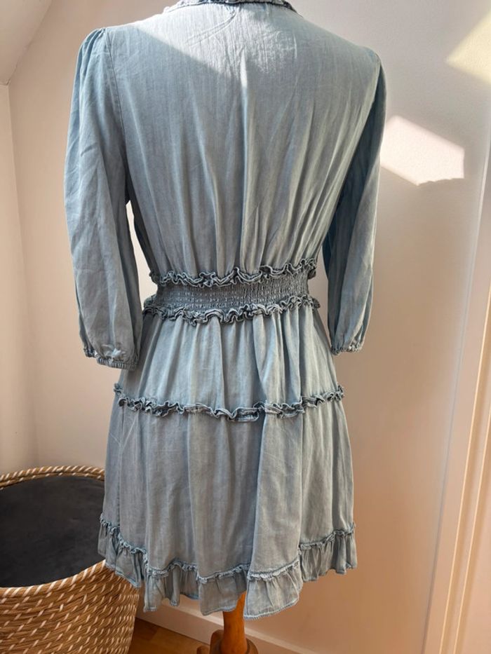 Robe manches 3/4 en coton couleur jean - Kilky - M/L - photo numéro 8