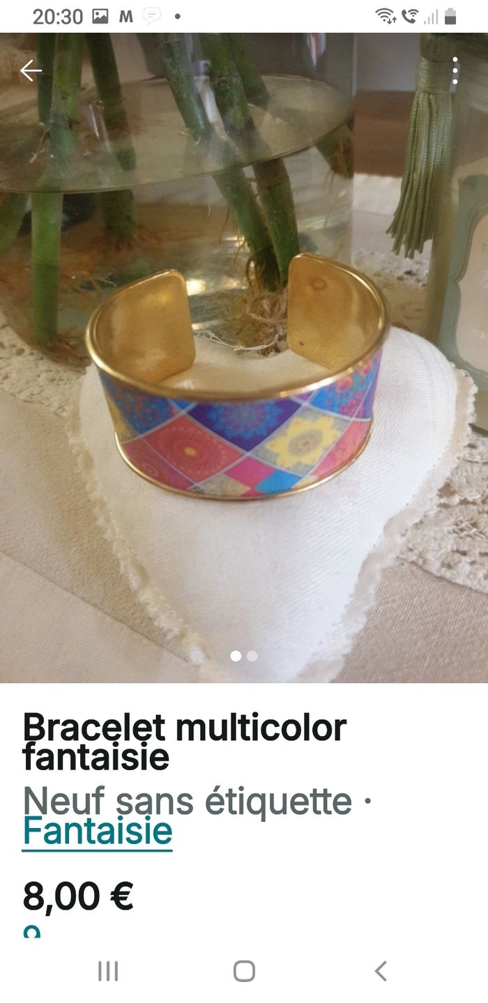Bracelet multicolore réglable
