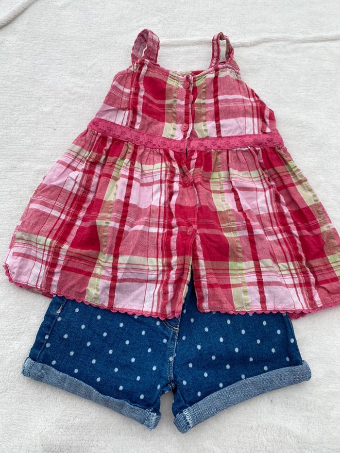 Bel ensemble short débardeur tunique teeshirt 2 ans - photo numéro 2