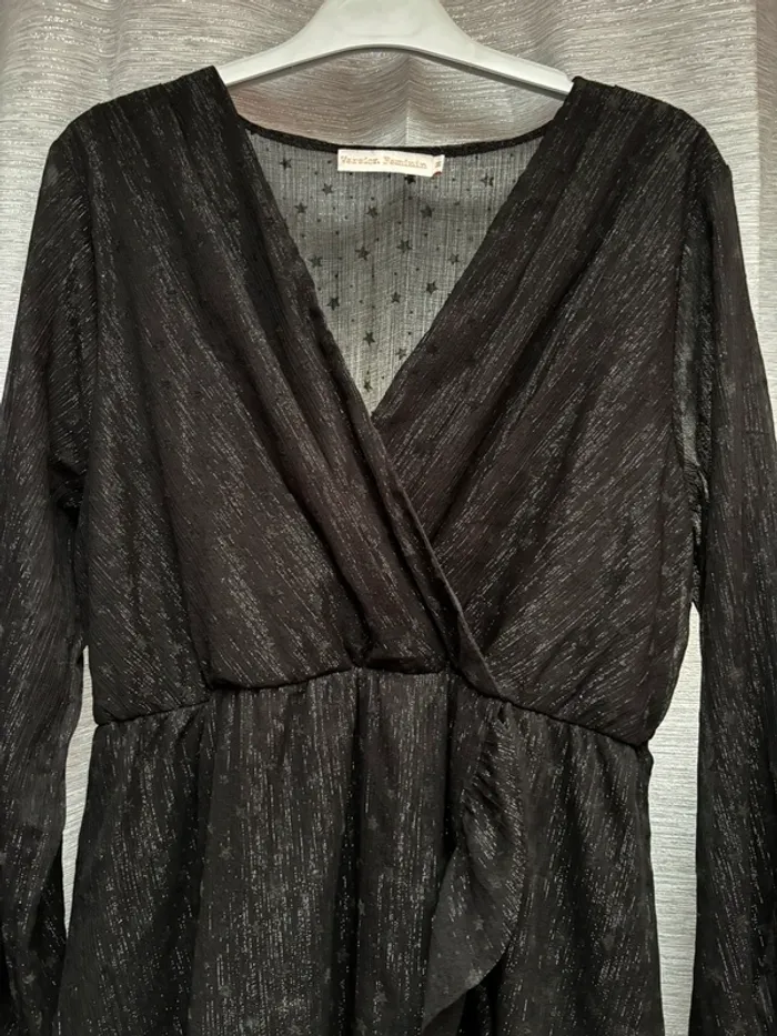 Robe noir taille M ,petite robe noire, robe courte Version Féminin - photo numéro 3