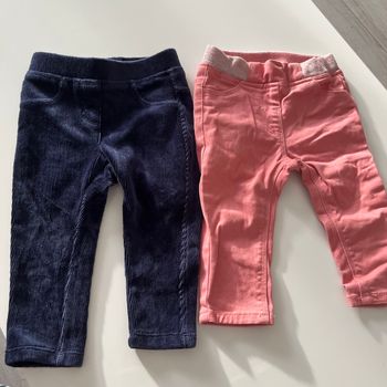 Lot 2 pantalons 12 mois