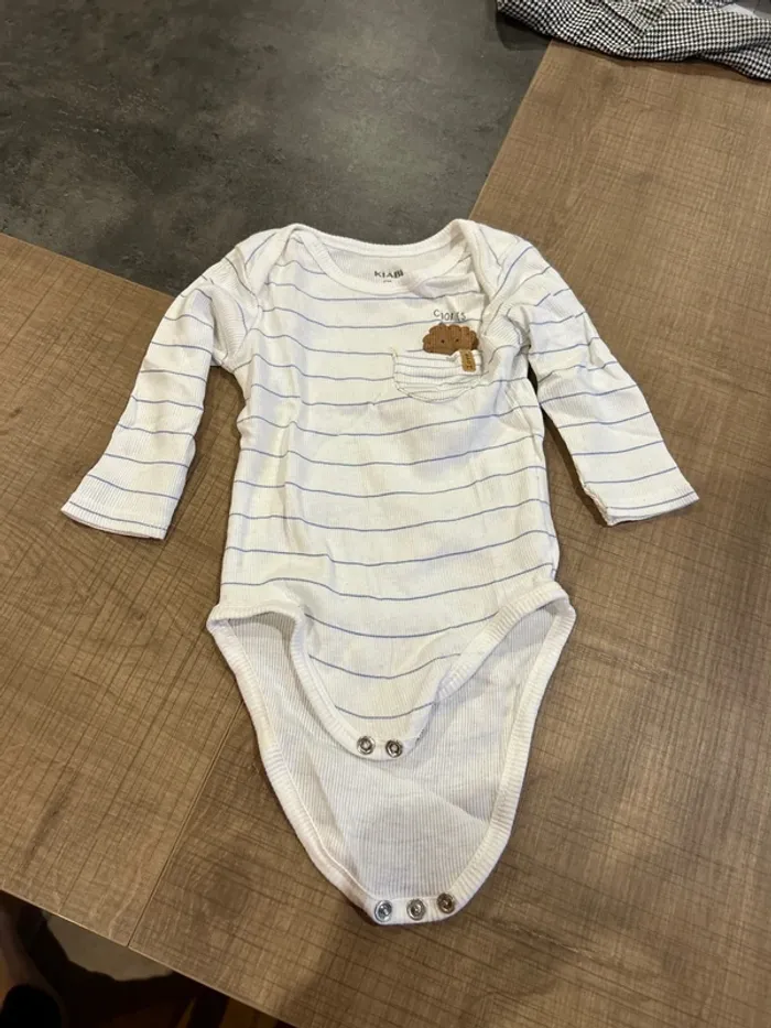 Body manches longues bébé fille ou garçon, 9 mois