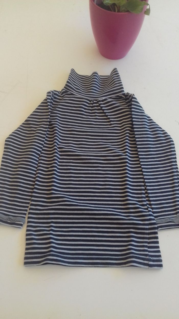 1 tee-shirt manche longue à col roulé fille 4 ans - photo numéro 1