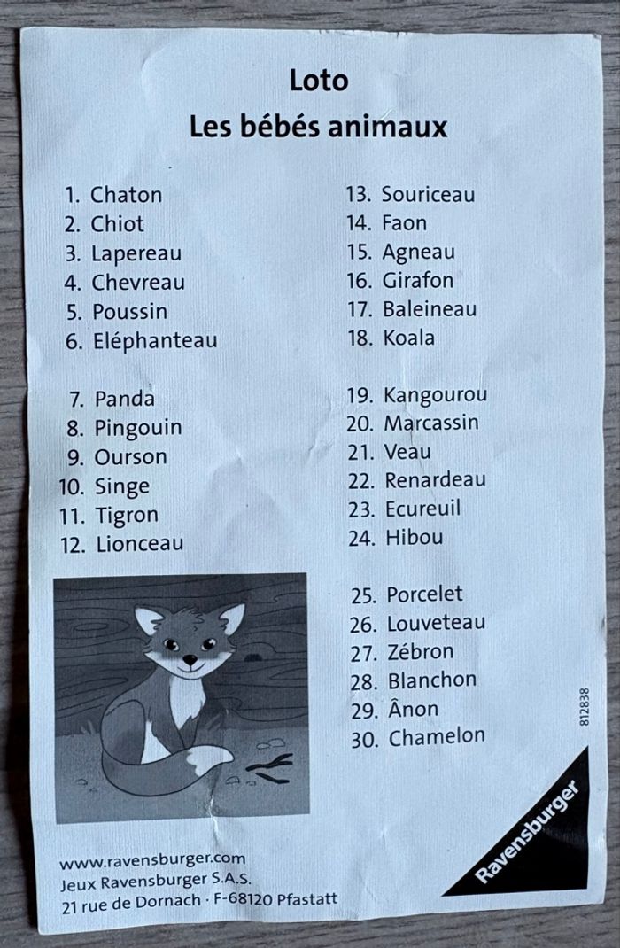 Loto des bébés animaux - photo numéro 3