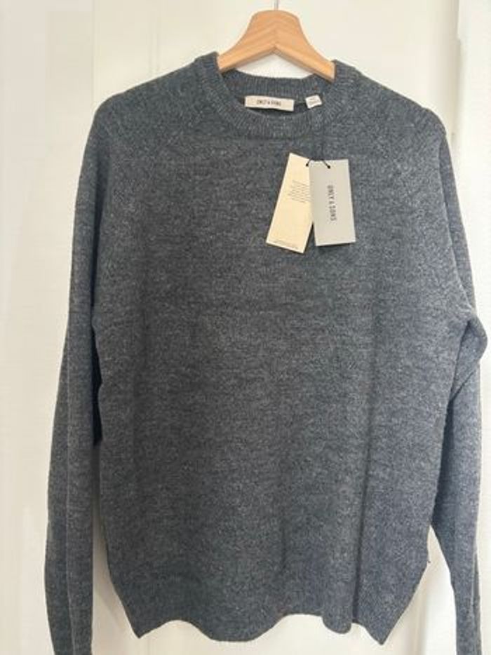 Pull ras de cou gris foncé en maille homme only & sons neuf avec étiquette- taille M - photo numéro 7