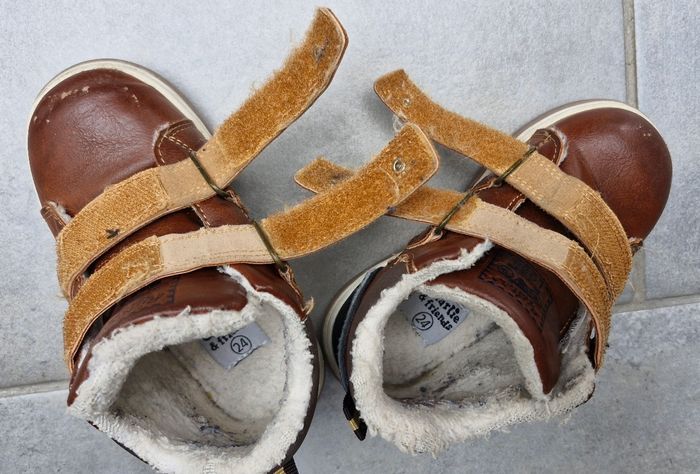 Chaussures montantes / boots garçon marron fourrées - photo numéro 10