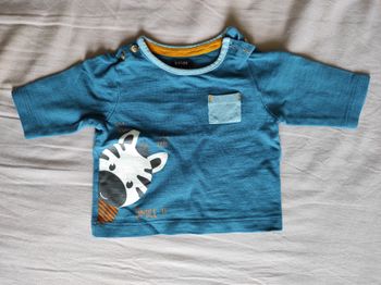 Tee-shirt zèbre manches longues, 3 mois