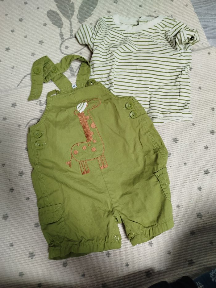 Ensemble salopette été garçon 6mois