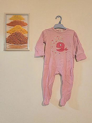 Pyjama léger rose en coton taille 9 mois