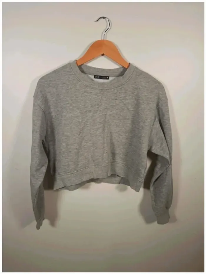 C8 sweat gris Zara S