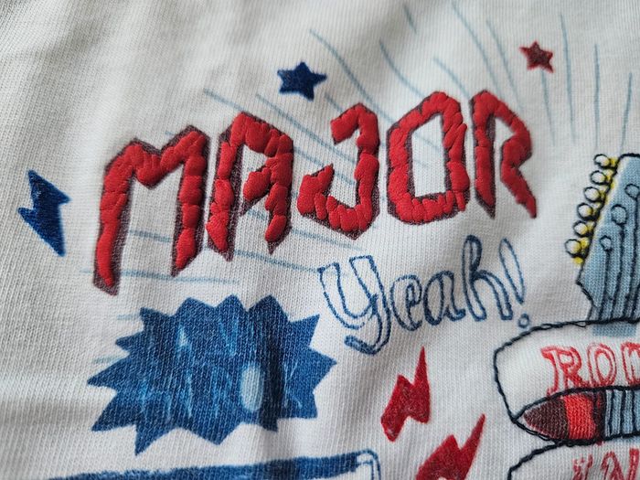 T.shirt manches longues blanc et multicolore Sergent Major 6 ans - photo numéro 4