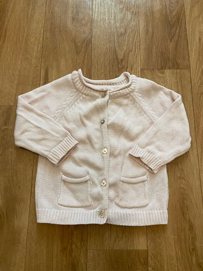 Gilet rose bébé fille 3/6M