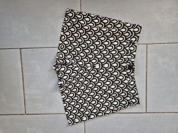 Short à imprimé noir et blanc taille haute femme M - Zara 🎀