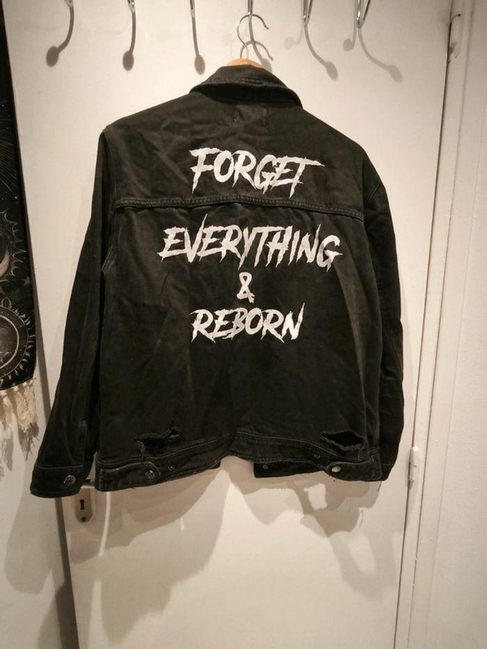 Veste en jean noire - photo numéro 3