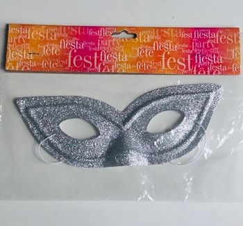 Masque argenté pailleté 