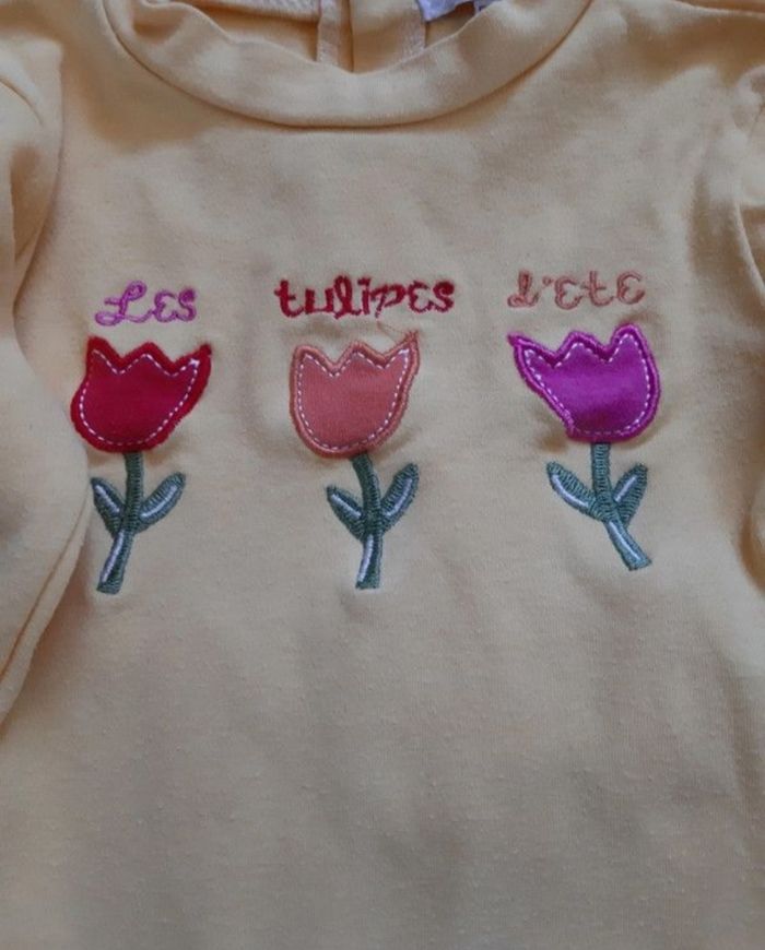 Lot de 2 pyjamas jaune et orange en coton - mi-saison / été - in extenso (6 mois) - photo numéro 3
