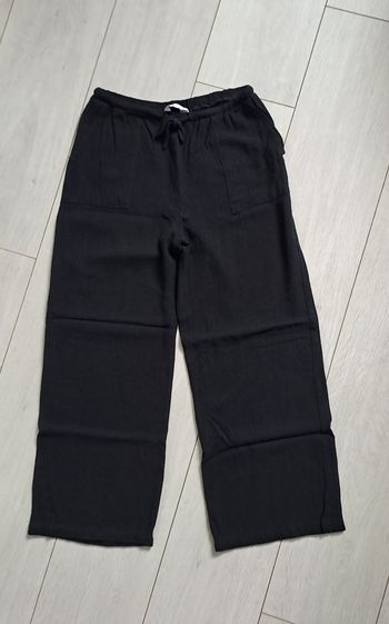 Pantalon été lin noir 