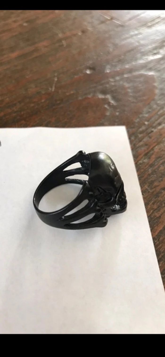 Magnifique bague noire  , gothique , taille 64 - photo numéro 12