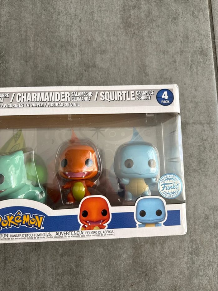 Figurine Funko Pop Pokémon Games 4 Pack Pikachu Bulbasaur Charmander Squirtle - photo numéro 3