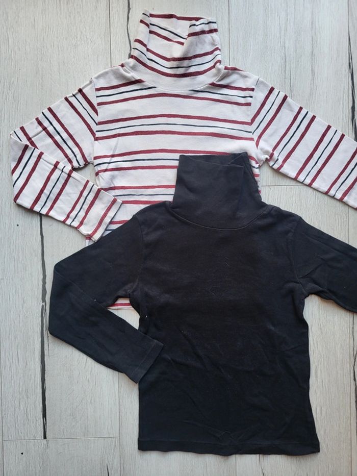Lot de 2 cols roulés petit bateau garçon 6ans