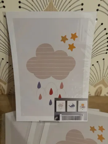 Affiches “Nuages & Baleine Douce” pour chambre enfant