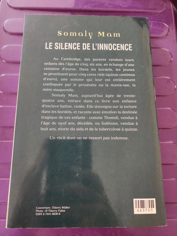 Livre broché "le silence de l'innocence" de Somaly Mam - photo numéro 2