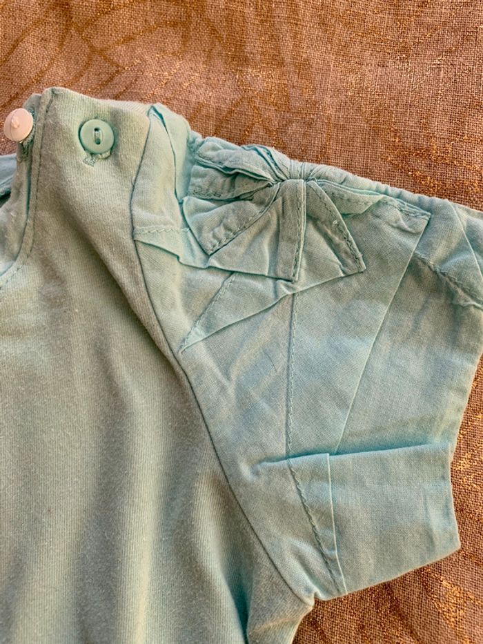 Ensemble menthe à l’eau Marèse avec jupe en jean T2ans - photo numéro 11