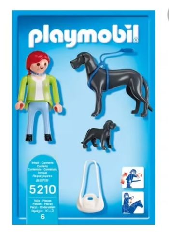 Playmobil 5210 Femme, Dogue Allemand et son petit