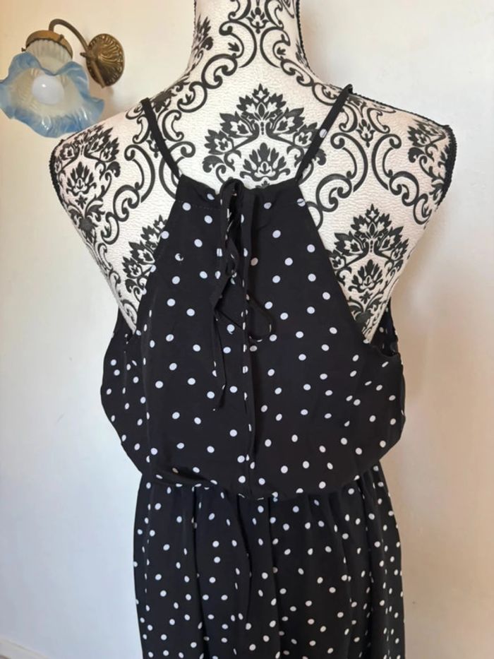 Robe longue femme noir à pois blanc 36/38 - photo numéro 4