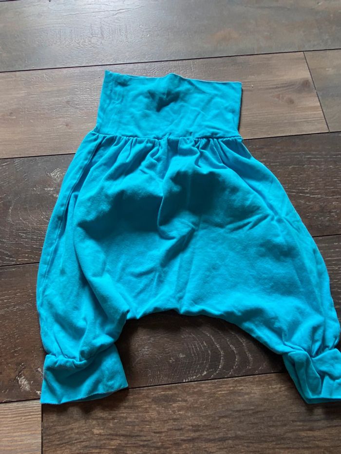 Pantalon large saroual bleu 3 ans