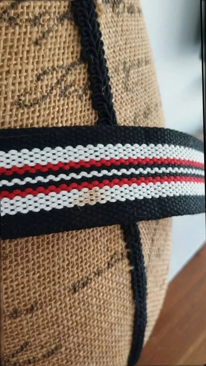 Ceinture rayée noir rouge et blanc - photo numéro 10