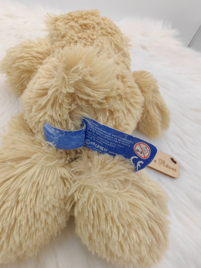Doudou peluche Ours Beige Embrace Elgate - photo numéro 5