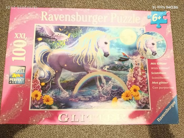 Puzzle licorne avec paillettes