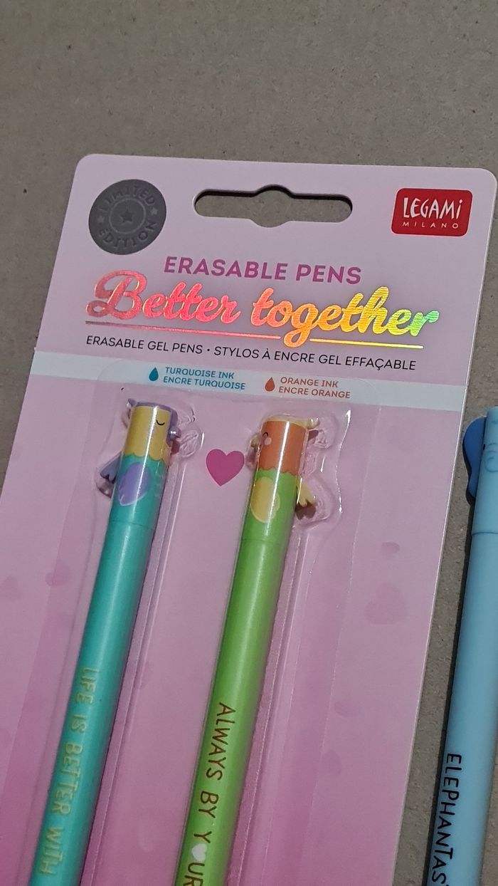 Legami Saint Valentin 2026 Oiseaux Amoureux + Poisson Némo Under the Sea + Éléphant = 4 Stylos - photo numéro 6